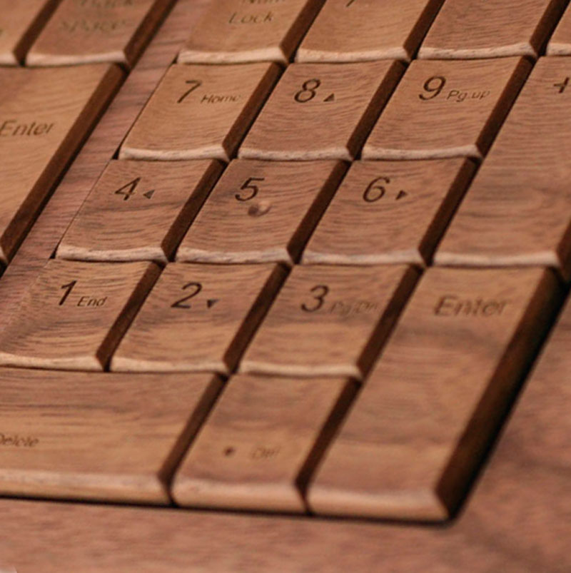 Цифровая гравировка клавиатуры деревянных клавиш