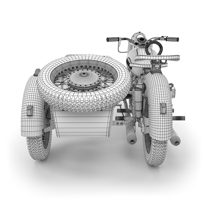 Создание 3Д модель мотоцикла